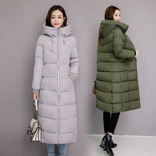 2024 Women's Winter Coats Long Section Warm Down Basic Jacket Coat Fashion Slim Outwear Female Korean Large Size Jackets M-6xl