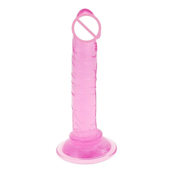 Porno Mini Jelly Dildo for Woman Small Penis Sex Toy Sucker Penis Crystal Transparent Quality TPE Sex Toys Female Sex Shop