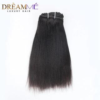 Light Yaki Straight Clips in Human Hair Extensions  Natural Color Kinky Coarse Yaki in Brazilian Remy Human Hair 120G 8Pcs/Set