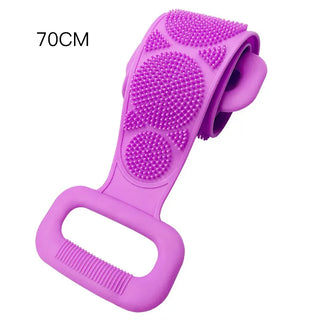 Buy 70cm-purple Body Sponge Silicone Brushes Bath Towels Body Scrubber Rubbing Back Peeling Massage Shower Extended Scrubber Skin Clean Brushes