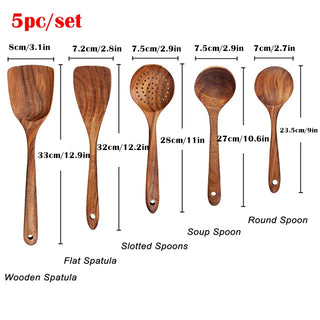 Buy a5pc Natural Wood Tableware