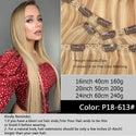 MRSHAIR Big Volume 24inch 240G Clip in Human Hair Extensions Seamless Clip in Hair Pieces 6PCS FULL Head for Thick Raw Hair