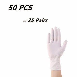 Buy kids-white-50pcs Kids Disposable Nitrile Gloves Children Powder Latex Free Household Cleaning Gloves Crafting Painting Gardening Washing Gloves