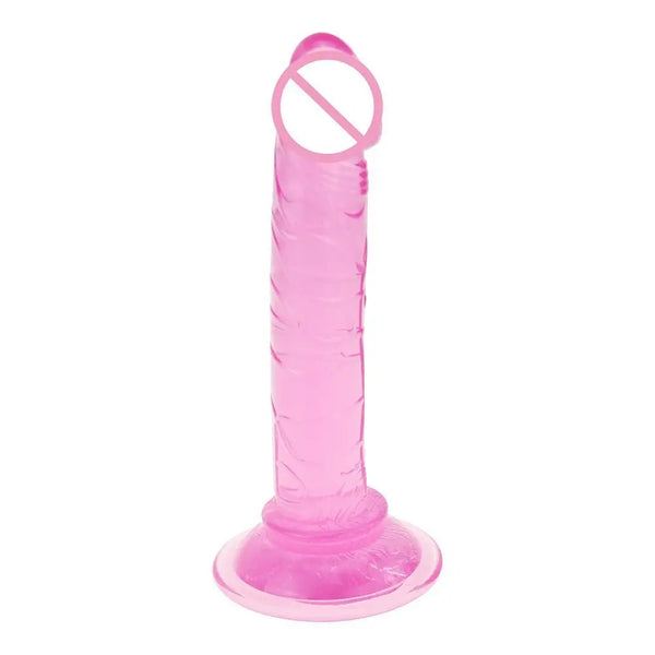 Porno Mini Jelly Dildo for Woman Small Penis Sex Toy Sucker Penis Crystal Transparent Quality TPE Sex Toys Female Sex Shop