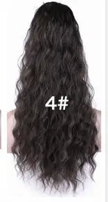 Buy 4 Blice Synthetic 20-24inch Curly Ponytail Hairpiece Pure Color Alita Heat Resistant Hair Extensions With Two Plastic Combs