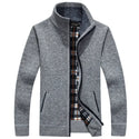 Winter Men's Fleece Sweater 4XL Cashmere Zipper Wool Cardigan Warm Sweater Coat Men Clothing Knitted Coats Homme AG1383