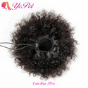 6inch Short Afro Puff Drawstring Ponytail Human Hair Curly Clip in Extensions Hair Bun Chignon Hairpiece Can Buy 2Pcs