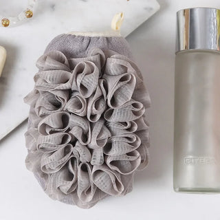 Buy gray Exfoliating Gloves Body Cleaning Bath Flower Bathroom Shower Ball Body Scrubber Bath Sponge Towel Bathroom Tool