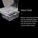 Bird Cage Feeder Cup Bowls Automatic Parrot Seed Feeders Hanging Food Dispenser Transparent Container for Canary Small Cockatiel