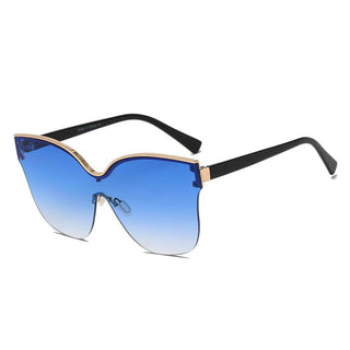 Buy blue BARCELONA | Women Cat Eye Oversize Sunglasses