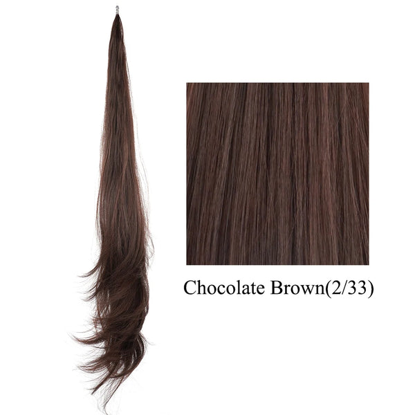 Soowee Long Layered Ponytail Synthetic Hair Extension Blonde Pony Tail Flexible Hair Ponytails Hairpieces