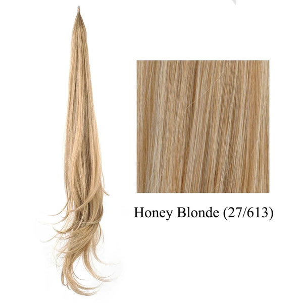 Soowee Long Layered Ponytail Synthetic Hair Extension Blonde Pony Tail Flexible Hair Ponytails Hairpieces