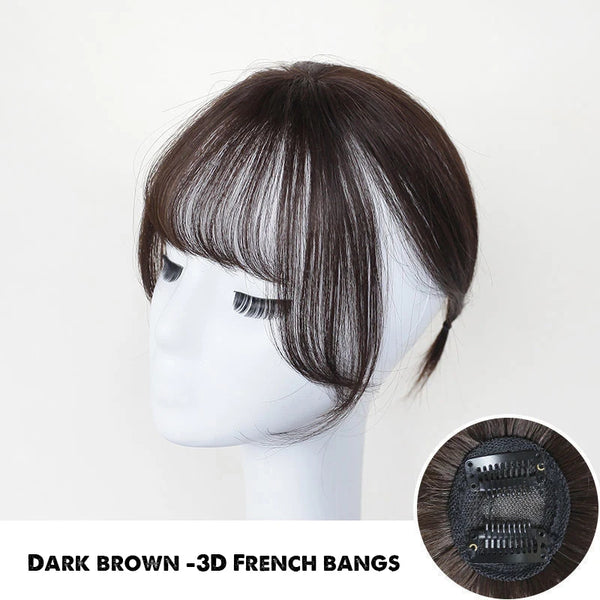 Thin 3D Air  Protein Filament Hair Bangs Straight Neat Bangs Clip in Human Hair Extensions Remy Hair Headband Hand-Made Bangs