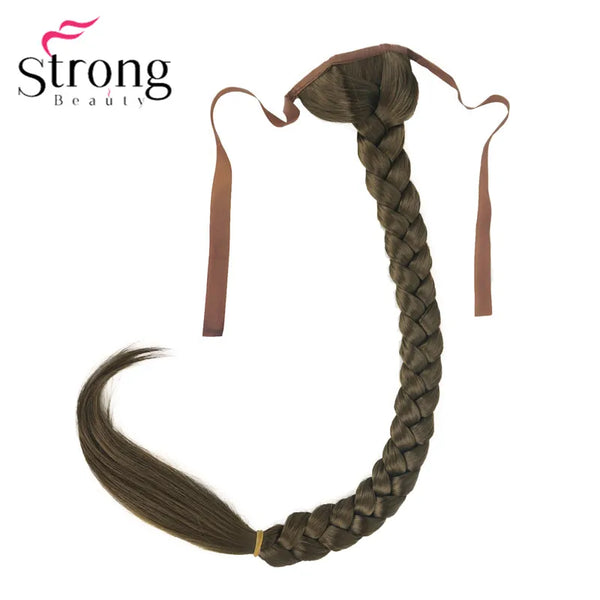 StrongBeauty Blonde Long Fishtail Braid Ponytail Extension Synthetic Clip in Hairpiece COLOUR CHOICES