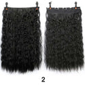 XUANGUANG Long Synthetic Hair 5 Clips in Hair Extension Heat Resistant Hairpiece Natural Wavy Hair Piece