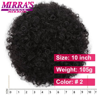 Buy fbbzt10-2 Afro Puff Drawstring Ponytail Extension Synthetic Kinky Curly Ponytail Hair Chignon Dreadlock Buns Afro Puff for Black Women