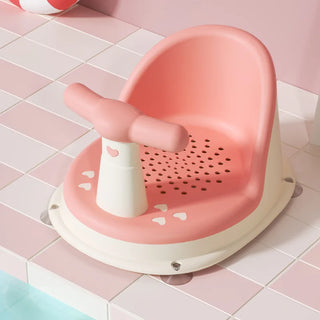 Buy pink Baby Bath Seat Safety Non-Slip Plastic Bath Stool