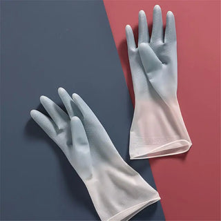 Buy gradient-blue Gloves Home Supplies Laundry Female Rubber Washing Dishes Household Daily Necessities Dishwashing Gloves Cleaning Tools Kitchen