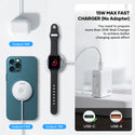 Licheers 2021 Wireless Charger 3 IN 1 Type-C Magnetic 15W Fast Charging QC3.0 for Iphone 13 Airpod Apple Watch Mag Safe Charger