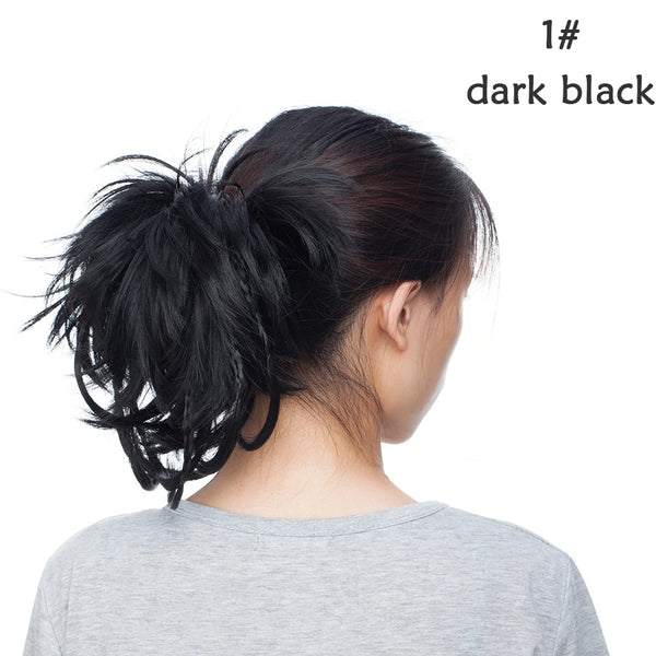 BENEHAIR Synthetic Hair Bun Claw Ponytail Clip in Hair Extensions Fake Hair Hairpiece for Women Ponytail Hair Wavy Messy Bun