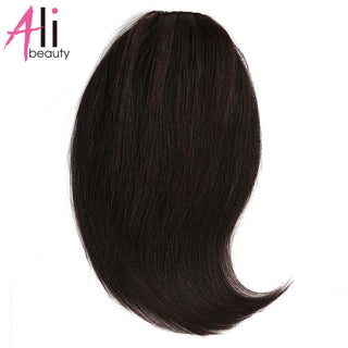 Buy 2-color 3 Clips Human Hair Bangs Remy Straight Clip in Hair Extensions Gradient Bangs 3D Blunt Cut Natural Hair Fringe Hairpiece