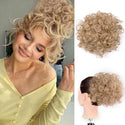 Chorliss Synthetic Claw Chignon Women Messy Curly Fluffy Hair Bun Clip in Ponytail Hair Extensions Natural False Hairpieces