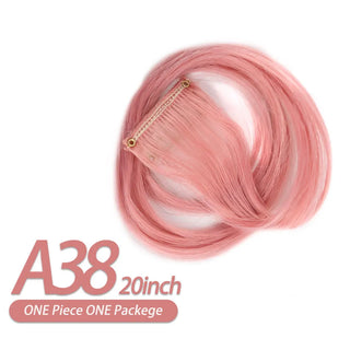 Buy a38 AIYEE Hair Extensions Pure RainBow Hairpiece Clip in Hair Piece Synthetic Long Straight Ombre Pink Red Rainbow Hair Piece