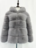 ZADORIN Winter Thick Warm Fluffy Faux Fur Coat Women Furry Hooded Long Sleeve Faux Fur Jacket Luxury Fur Coats Female Outerwears