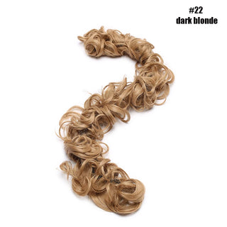 Buy dark-blonde BENEHAIR Synthetic Women Chignon Messy Hair Bun Scrunchy Hair Bun Rubber Band Hairband Hairpiece Updo Chignon Donut Roller