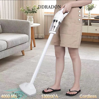 DDRADON 13000Pa Wireless Car Vacuum Cleaner Cordless Handheld Chargeable Auto Vacuum for Home & Car & Pet Mini Vacuum Cleaner