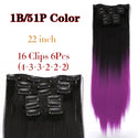 Alileader Synthetic Hair 16 Clip in Hair Extension Clip for Women 6Pcs/Set Hair Extension Clip in Ombre Fake Hairpiece Long Wavy