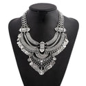 Bohemian Vintage Choker Necklace Women Indian Ethnic Statement Large Collar Necklaces Pendant Maxi Gypsy Big Choker Necklace