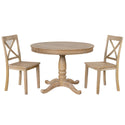 Modern Dining Table Set for 4,Round Table and 4 Kitchen Room Chairs,5 Piece Kitchen Table Set for Dining Room,Dinette,Br