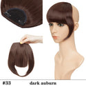 HAIRRO 8" Short Synthetic Bangs Heat Resistant Hairpieces Hair Women Natural Short Fake Hair Bangs Hair Clips on Bangs 24 Colors