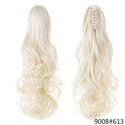 SHANGZI Ponytail Extensions Synthetic Claw Clip on Blonde Ponytail Wig Pony Tail Long Curly Hair Women Hairpiece 18-22 Inch