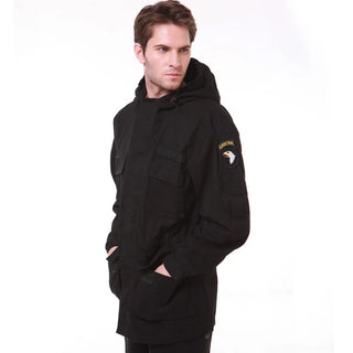 Buy black Classic M65 Jacket Men&#39;s Windbreaker Coat Multiple Pockets Pure Cotton Trench Men&#39;s Clothing Winter Fleece Jacket Coats A2F802