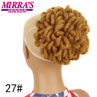 Buy lsfbzb-27 Afro Puff Drawstring Ponytail Extension Synthetic Kinky Curly Ponytail Hair Chignon Dreadlock Buns Afro Puff for Black Women