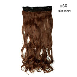 Buy 30 BENEHAIR Synthetic Hairpieces 24&quot; 5 Clips in Hair Extension One Piece Long Curly Hair Extension for Women Pink Red Purple Hair