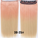 XUANGUANG Long Synthetic Hair 5 Clips in Hair Extension Heat Resistant Hairpiece Natural Wavy Hair Piece