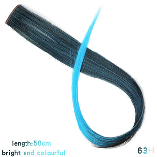 Buy 63h Lupu Synthetic Rainbow Highlighted Hair Girl One Chip in Hair Extension Hairpin Long Straight Hair Clip for Hair False Hair