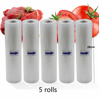 Buy 5rolls-20cm Food Vacuum Sealer Rolls Vacuum Bags Packing BPA FREE Household Kitchen Food Vacuum Bags Sealer Storage Bags 5Rolls/Lot