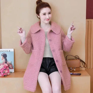 Buy as-show2 Imitation Lamb Down Jacket Women Fur Coat Winter 2024 New Women&#39;s Winter Fur Coat Woman Made Fur Oversized Fluffy Coat