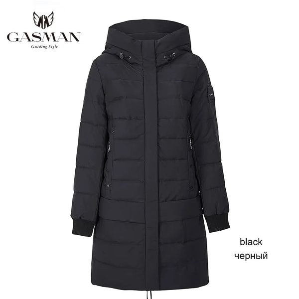 GASMAN Collection Hooded Warm Winter Coats Women High Quality Parka Long Coat Thick Jackets Female Winter Windproof Jackets 1820