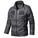 Men's Leather Jackets Winter Fleece Casual Motorcycle Jacket Biker Leather Coats European Windbreaker Genuine Leather Jacket