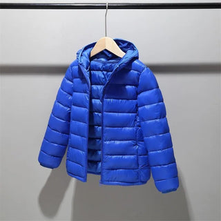 Buy blue Boys Girls Cotton Winter Fashion Sport Jacket Outwear Children Cotton-Padded Jacket Boys Girls Winter Warm Coat