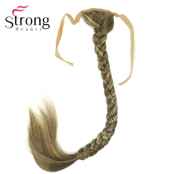 StrongBeauty Blonde Long Fishtail Braid Ponytail Extension Synthetic Clip in Hairpiece COLOUR CHOICES