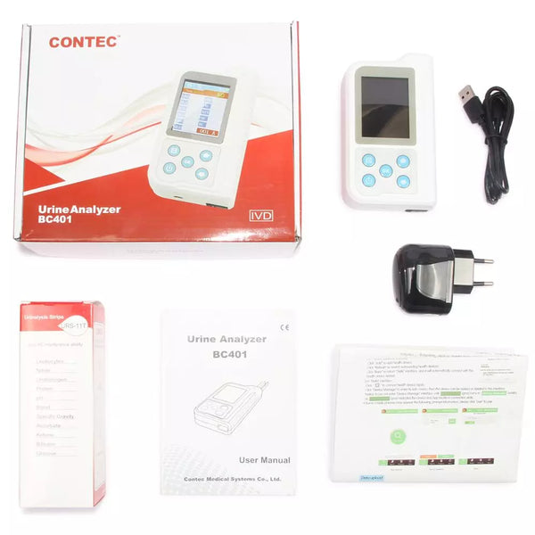 Contec New Digital Urine Analyzer 11 Parameters BC401 With 100 Pcs Test Strips