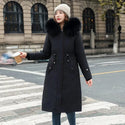 2022 New Women Winter Jacket Long Coat Casual Parkas Removable Fur Lining Hooded Parka Cotton Thicken Warm Jacket Mujer Coats