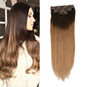 Toysww 105G 125G Brazilian Machine Made Remy Straight Clip in Human Hair Extensions Full Head Set 6Pcs 14 to 24 Inch