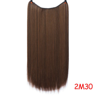 Buy 2i301 LUPU Synthetic Hair Extensions Invisible Fash Line No Clips in Hairpieces Natural Secret Wire Fake Hair High Temperture Fiber